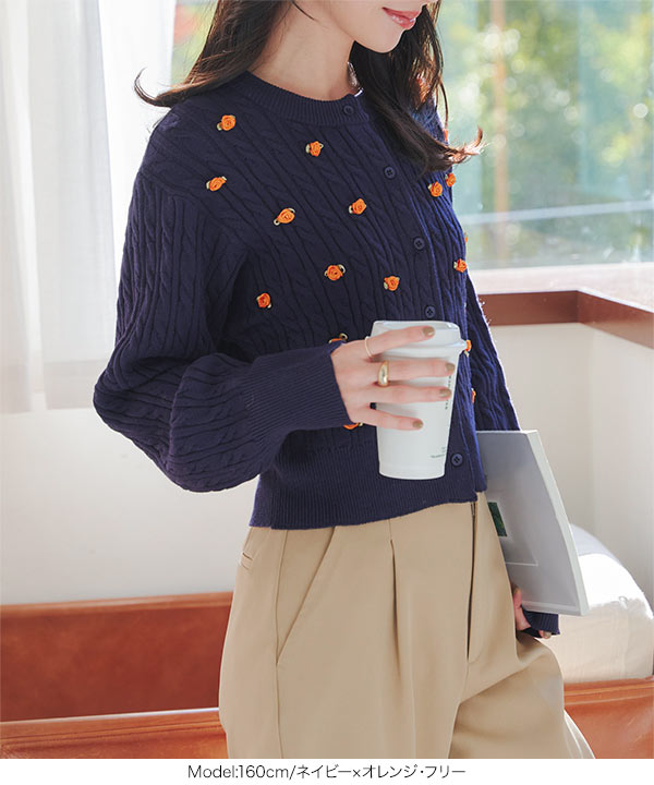 【Reneルネ】極美品定価63,000ざっくりニットフード付きカーディガン36 Reneルネ】極美品定価63,000ざっくりニットフード付きカーディガン36