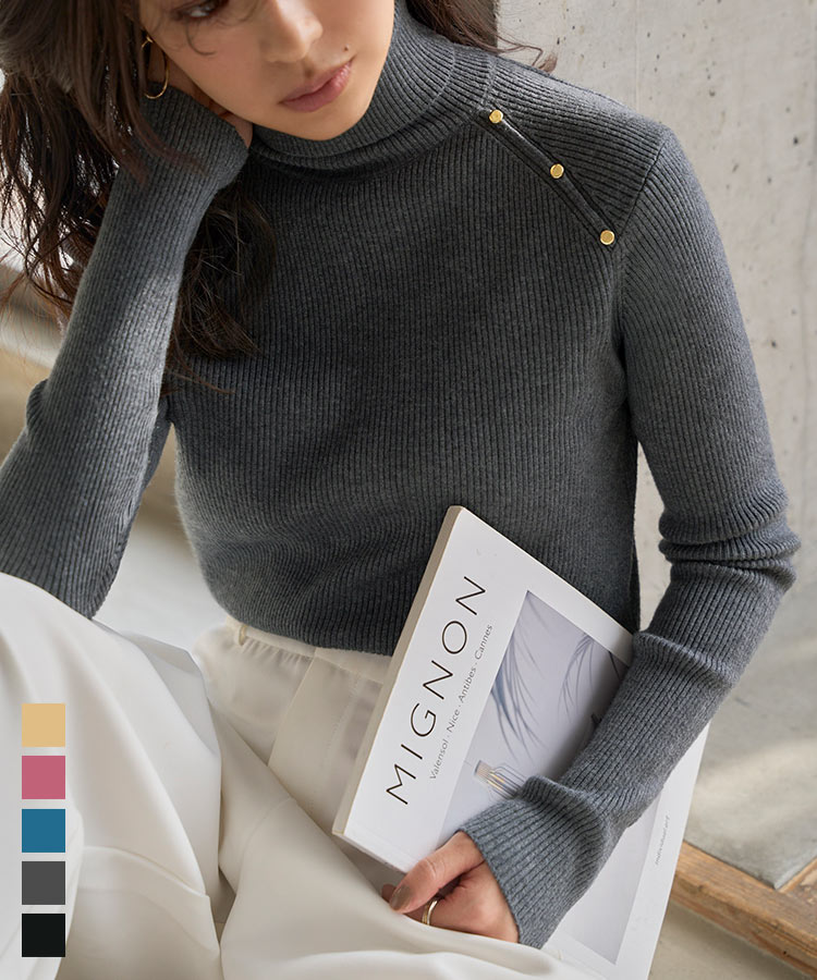 KOBE LETTUCE（神戸レタス） ニット タートルネック レディース 40代