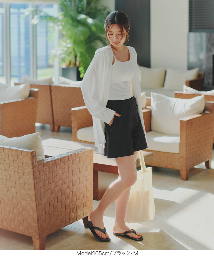 紫外線対策 ［ラッシュガード］フリルポケットショートパンツ レディース ボトムス ラッシュガード 水陸両用 紫外線 S194