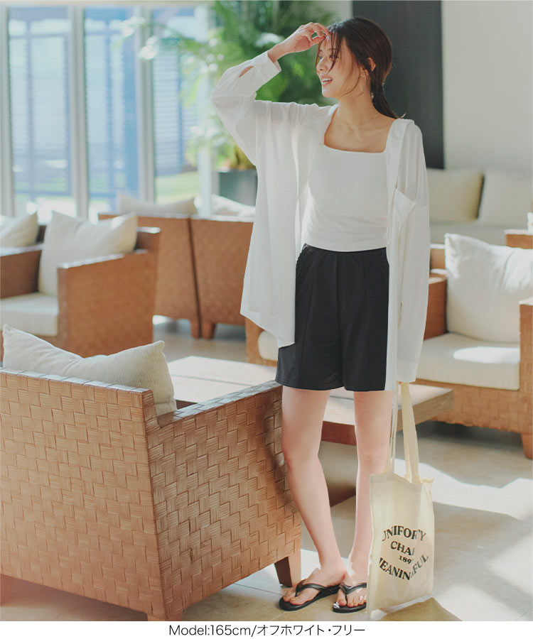 水陸両用 ラッシュガード フード付きオーバーシャツ レディース 20代 30代 40代 長袖 接触冷感 UVカット S228