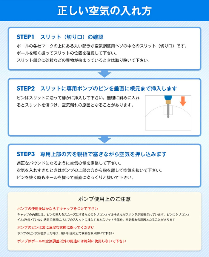 正しい空気の入れ方