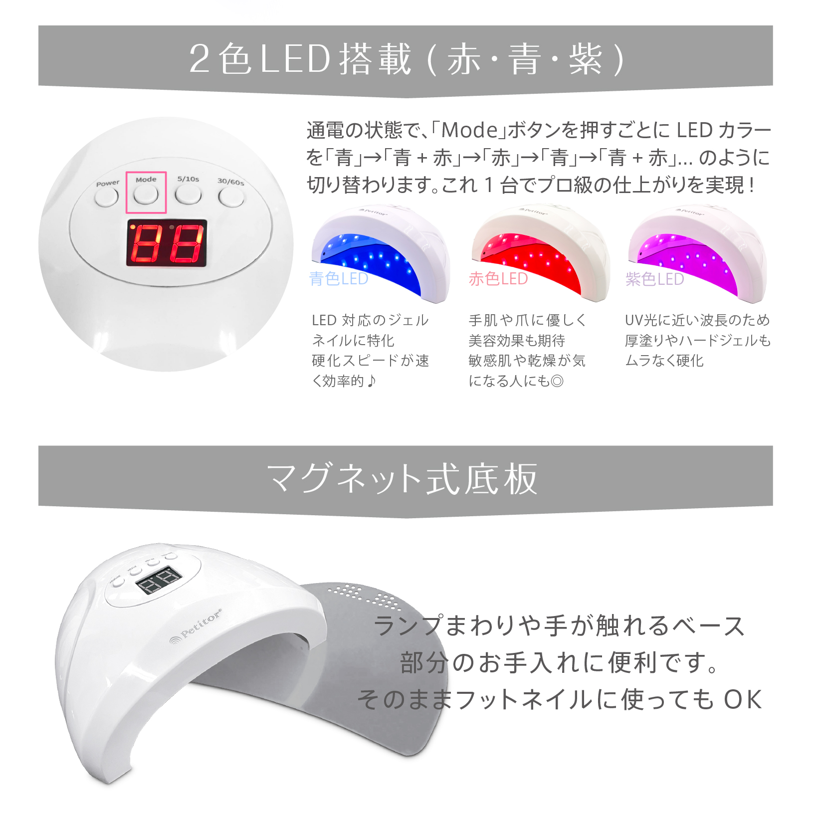 Petitor ジェルネイルキット ネイルマシン付き 120点キット 初心者