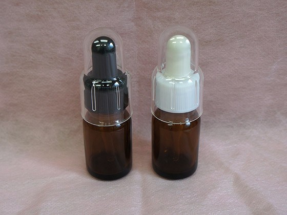 アロマや薬品保存にオススメ!遮光瓶 アンバー10ml スポイト/oc付
