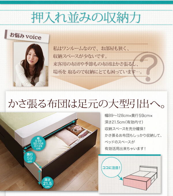 収納付きベッド シングルベッド セミダブルベッド 収納 収納付き 収納ベッド 大容量 マルチラススーパースプリングマットレス付き ダブル 組立設置付_4