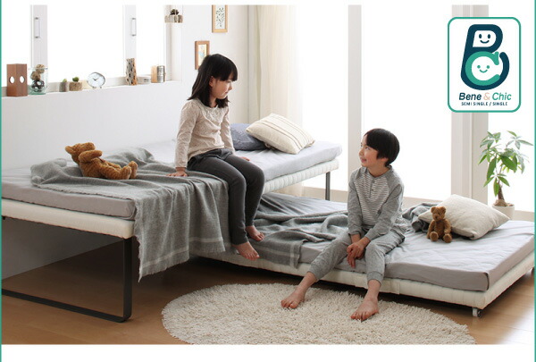 親子ベッド 薄型軽量ポケットコイルマットレス付き 下段ベッド シングル ショート丈_13