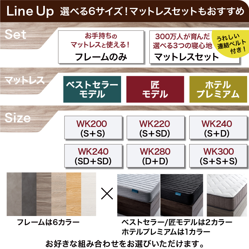 ベッド 連結ベッド 収納ベッド ファミリーベッド 連結 ベッドフレーム