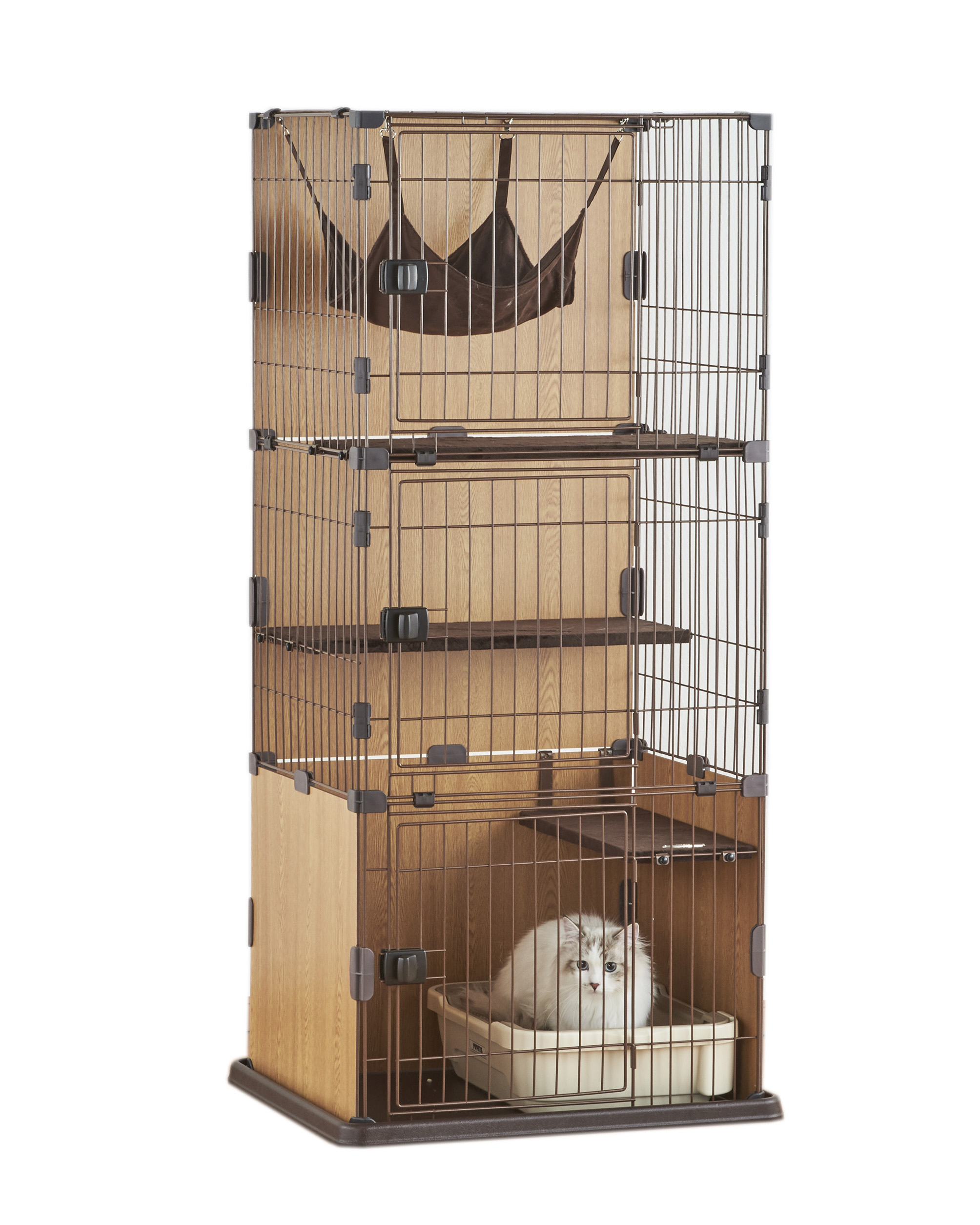 ボンビアルコン 猫 ケージ 3段 スリムキャットサークル 3段タイプ