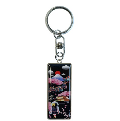 キーホルダー 日本 KEY RING JAPAN 角型 鍵型 掛け軸型 東京名所 浅草