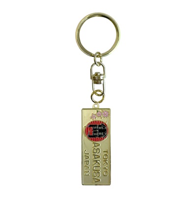 キーホルダー 日本 KEY RING JAPAN 長角 丸 透かし 富士山 東京名所