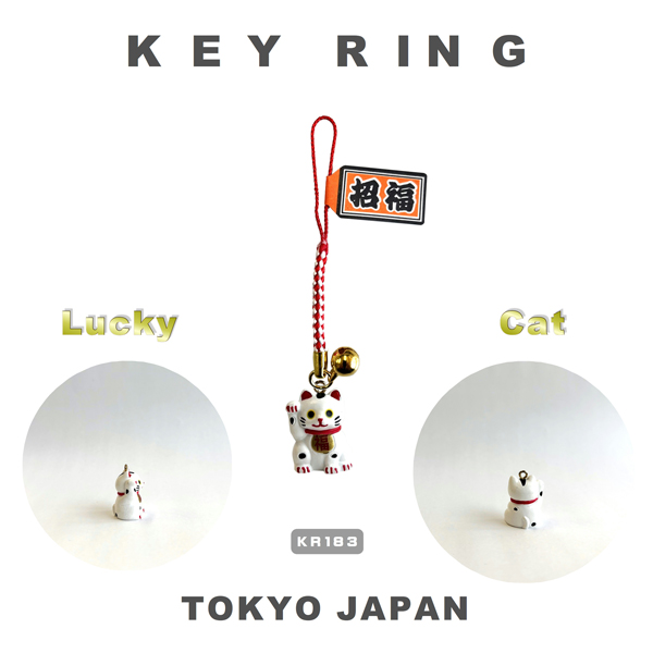 根付 風水招き猫 金 白 日本吉祥 LUCKY CHARM お守り 参拝グッズ 神社