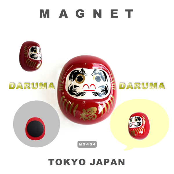 マグネット 天狗 だるま赤 だるま金 白狐 MAGNET LUCKY GOODS 磁石