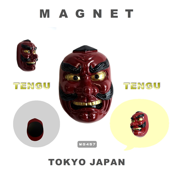 マグネット 天狗 だるま赤 だるま金 白狐 MAGNET LUCKY GOODS 磁石