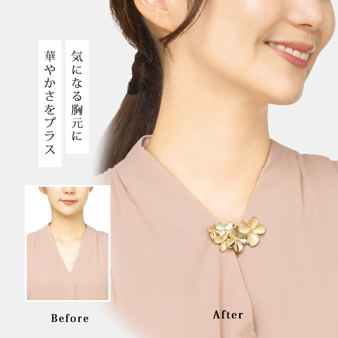 NASASEASONS（ナサシーズンズ） ブローチ クリップ 花 華やか