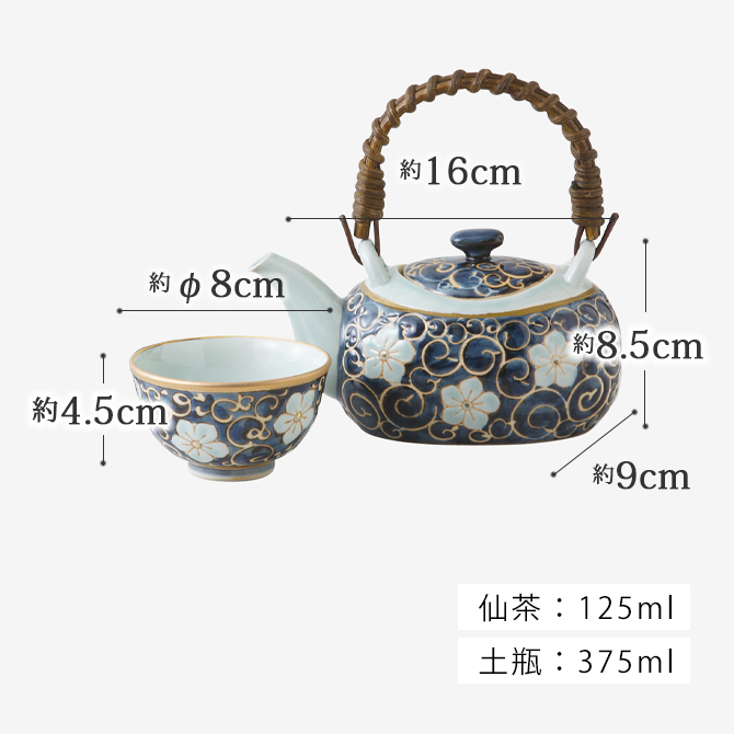 銀製茶器セット（木箱付き）追加皿5枚 Demi Voo 茶器セット 唐草桔梗 一服茶器セット S12-11482茶器 酒器