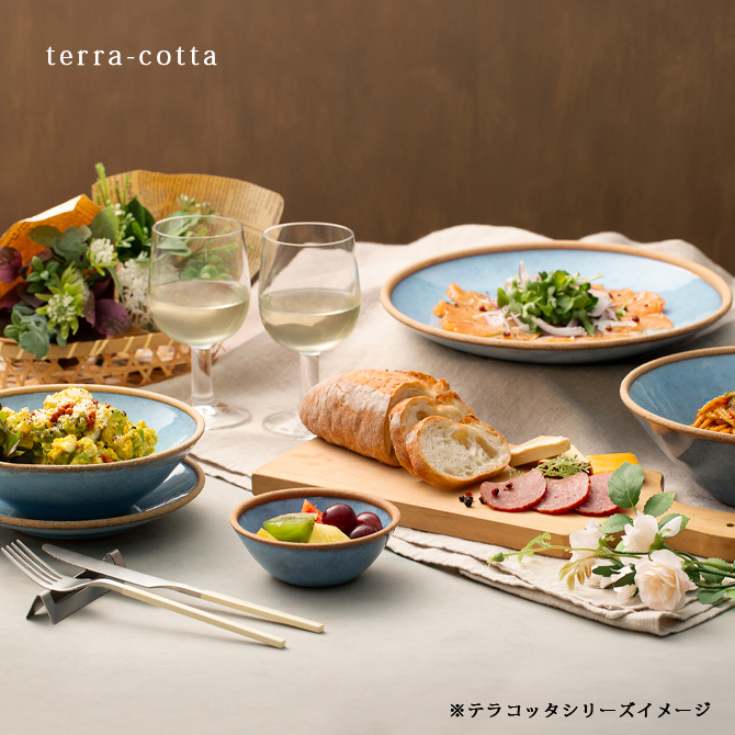 テラコッタ大皿　【未使用品】 Demi Voo 皿 大皿 取皿 お皿 プレート 丸 テラコッタ 玉8号皿 24487