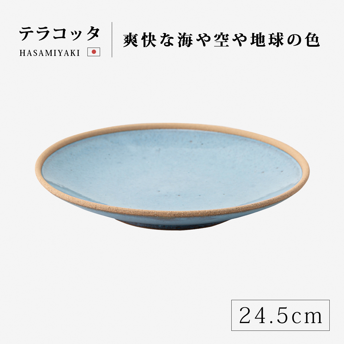 Demi Voo 皿 大皿 取皿 お皿 プレート 丸 テラコッタ 玉8号皿 24487