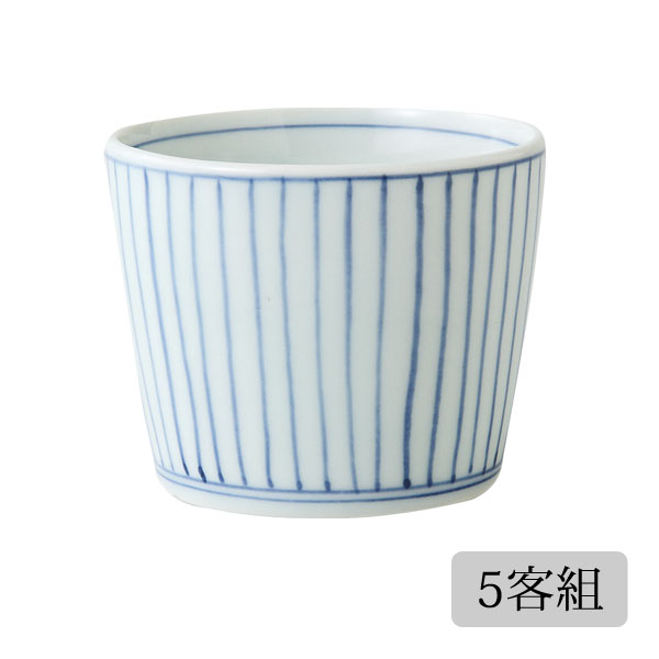 Demi Voo 蕎麦 そばちょこ 染絵十草 そば猪口 5客組 66703食器 和食器 Demi Voo 蕎麦 そばちょこ 染絵十草 そば猪口 5客組 66703食器 和食器