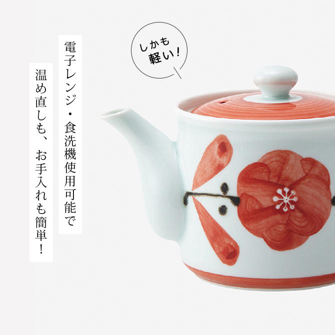 Demi Voo ポット ティーポット 急須 茶こし付 軽量 軽い お茶 紅茶