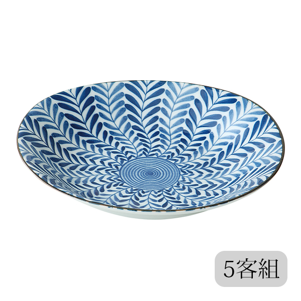 SAIKAI 皿 楕円 楕円皿 シダ絵 5客組 88652セット 磁器 美濃焼