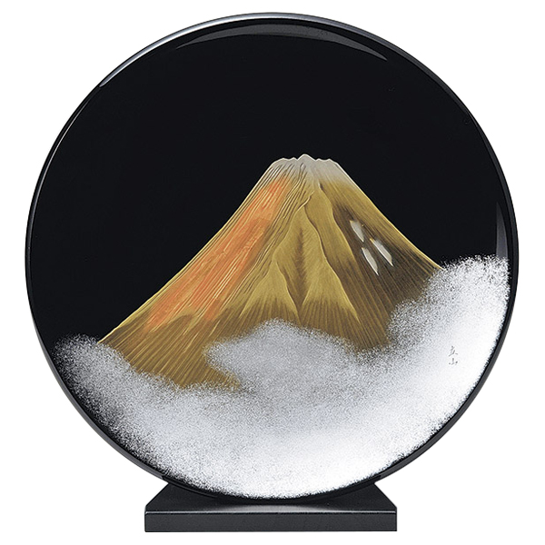 漆器 膳 富士山デザイン 10枚 漆器朱色 蒔絵 富士山 宝船 | fil et vase ～フィルエバーズ～