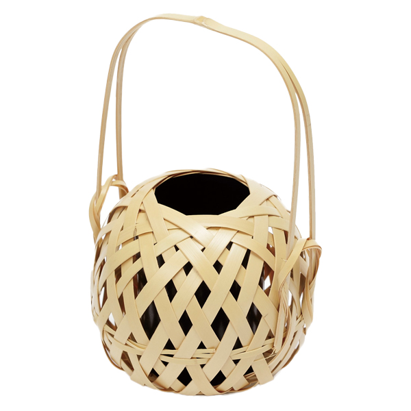 竹籠　花器　新品　高級　人気 かご 花かご 花器 インテリア 竹 お洒落 日本製 虎竹せせらぎ 3513 花