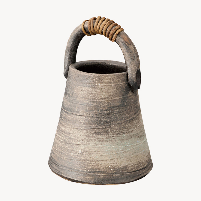 花瓶 瓶 花器 手桶 蒼窯変 Sk6-5 信楽焼 日本製 フラワーベース 焼物