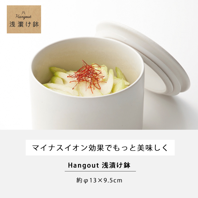 保存容器 保存 鉢 浅漬け 漬物 Hangout 浅漬け鉢 陶器 マイナスイオン