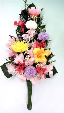 マムとアジサイの華やか仏花(プリザーブド) お供え/ご仏前/法事/命日/お彼岸/お盆などに…
