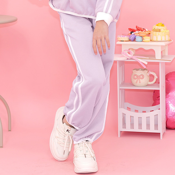 Bee des Bee ラインジョガーパンツ 子供服 キッズ ジュニア 女の子