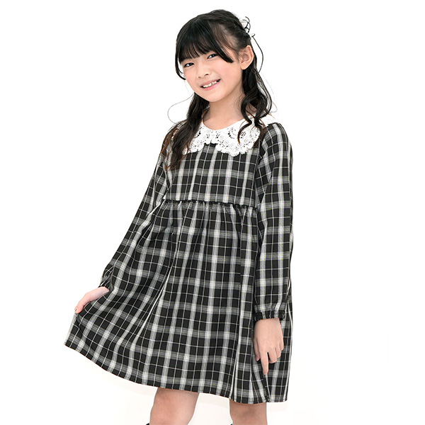 ★美品★ヴェルサーチェ 子供服 ワンピース サイズ約110cm 黒色★採寸あり Bee des ワンピース 入学式 服 子供服 女の子 キッズ フォーマル