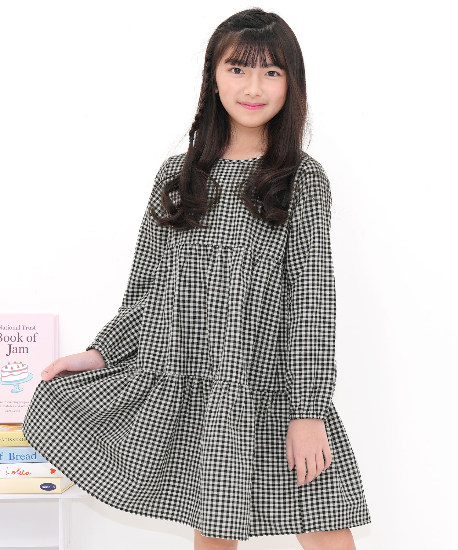 ファミリア　ティアードワンピース　120 美品 Bee des Bee ティアードワンピース 長袖 子供服 キッズ ジュニア