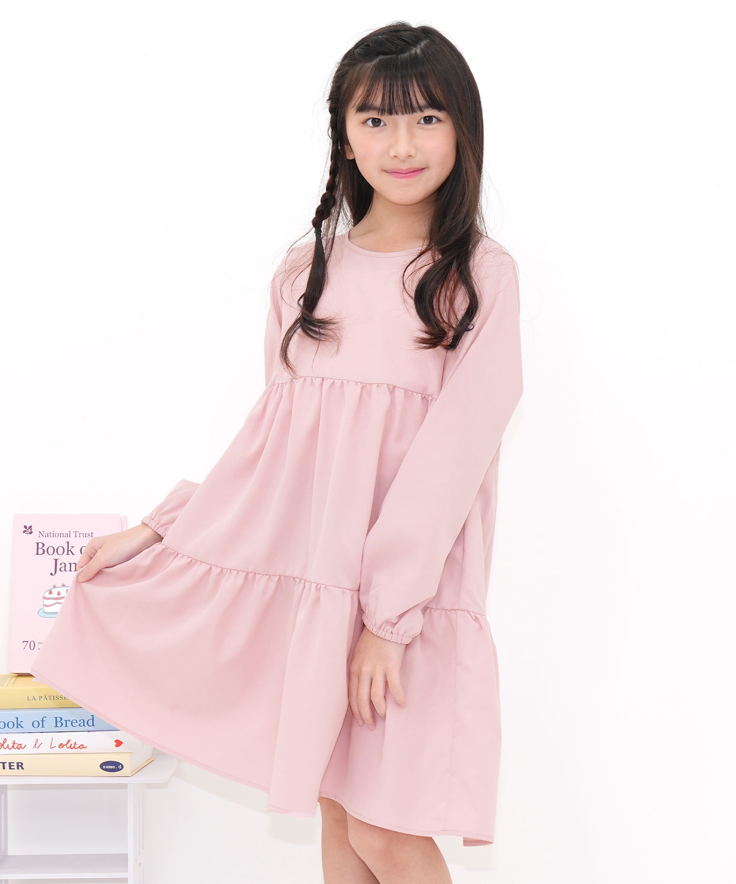 Bee des Bee ティアードワンピース 長袖 子供服 キッズ ジュニア
