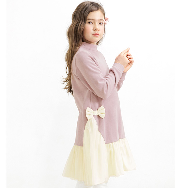 裏起毛 ワンピース 子供服 女の子 キッズ 子供 発表会 入学式 服 100 110 120 130 140 150 | Bee des Bee | 10