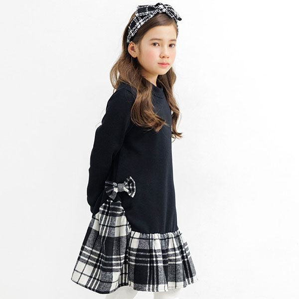 裏起毛 ワンピース 子供服 女の子 キッズ 子供 発表会 入学式 服 100 110 120 130 140 150 | Bee des Bee | 12