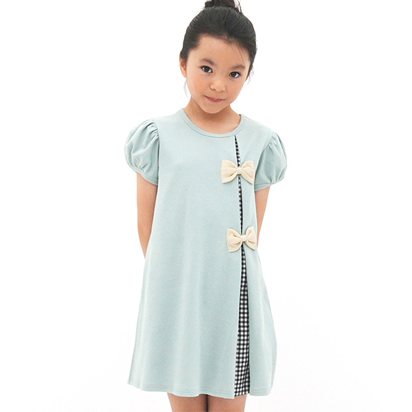 ワンピース キッズ 子供服 女の子 カジュアル チェック 発表会 入学式 半袖 90 100 110 120 130 140 | Bee des Bee | 09