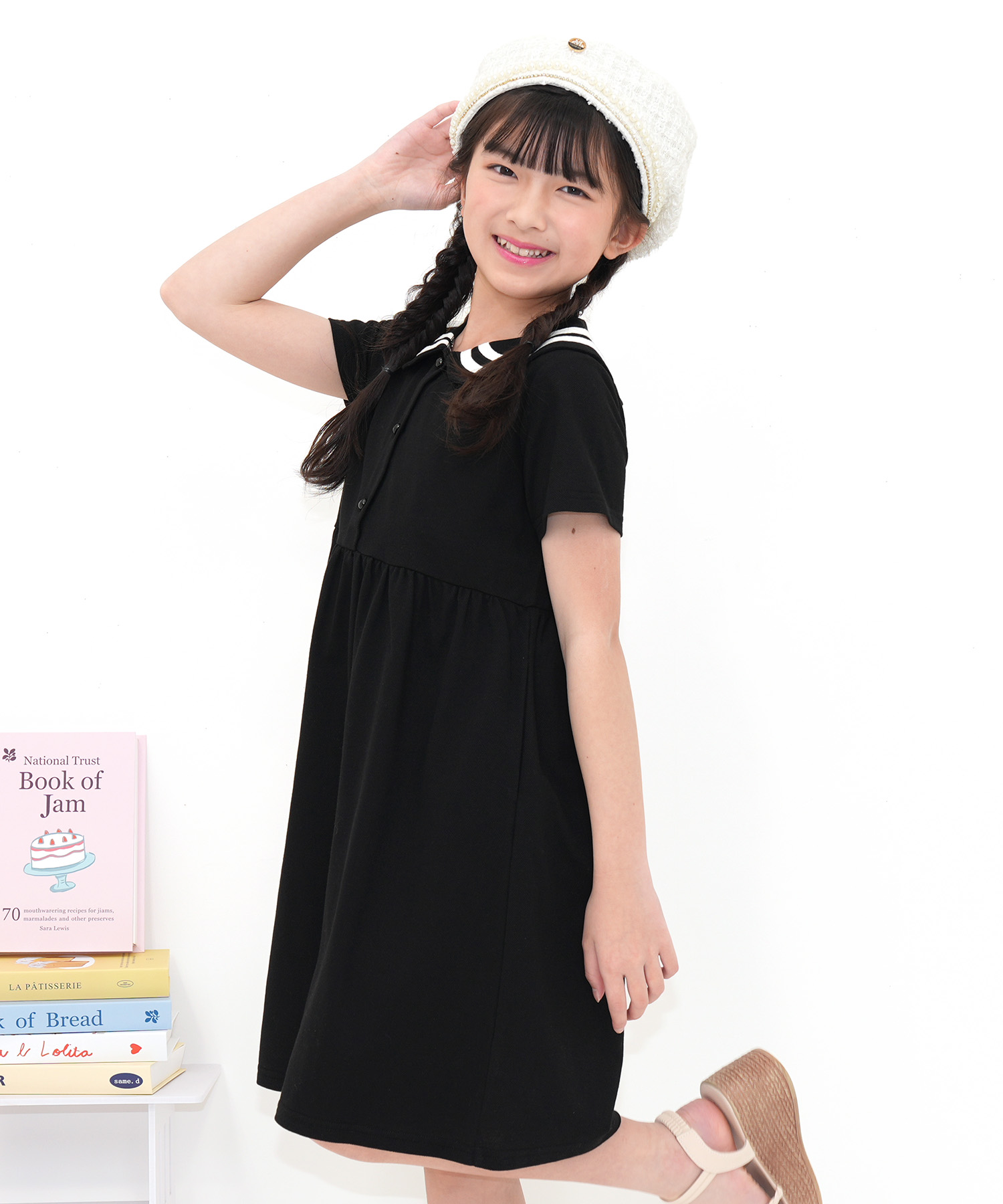 Bee des Bee セーラーワンピース 半袖 子供服 キッズ ジュニア 女の子