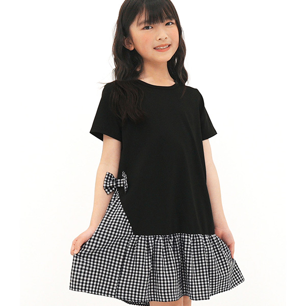 メッシュ　ワンピース　黒　12才　輸入子供服店購入 Bee des 【500円TIMESALE】 ワンピース キッズ 子供服 女の子