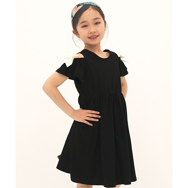 Bee des ワンピース キッズ 子供服 女の子 オフショルダー