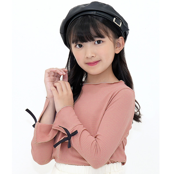 Bee des Bee リブ地フレア袖トップス 長袖 子供服 キッズ ジュニア 