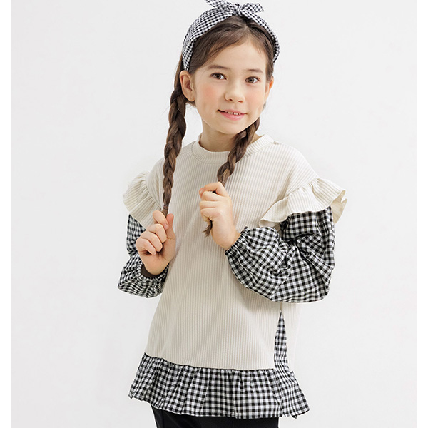 Bee des トップス 女の子 子供服 キッズ シャツ ベスト 長袖