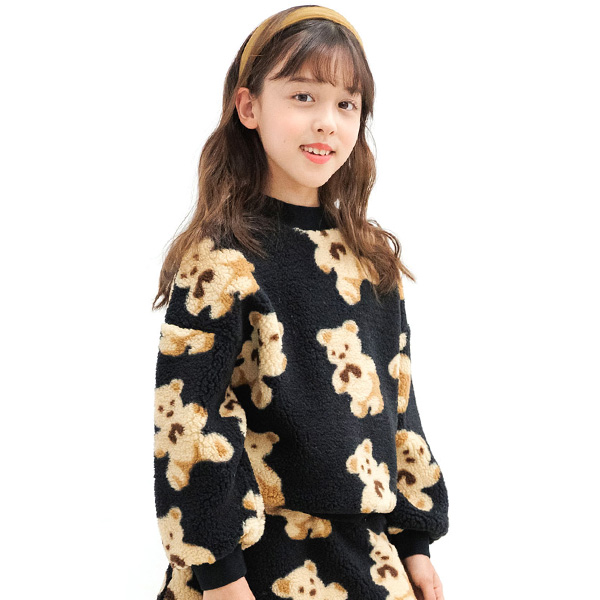 Bee des トレーナー キッズ 子供服 女の子 ボア あったか くま