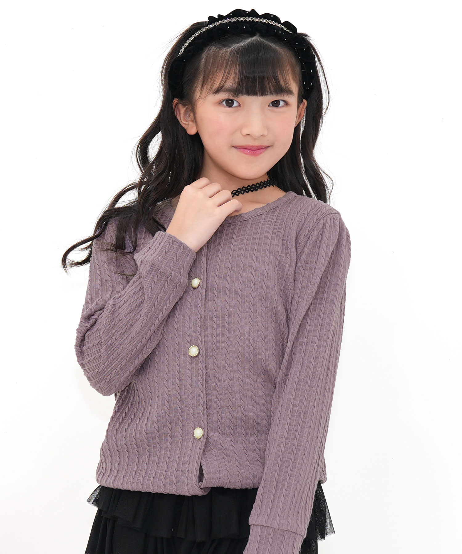 Bee des Bee ニット風カーディガン 羽織り 長袖 子供服 キッズ