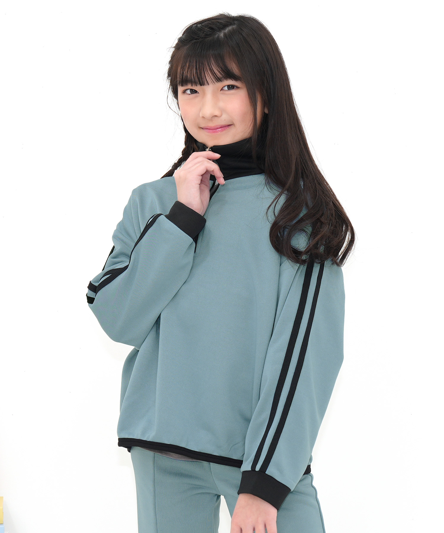 Bee des Bee ラインハーフジップトップス 長袖 子供服 キッズ ジュニア Bee des Bee ラインハーフジップトップス 長袖 子供服 キッズ ジュニア