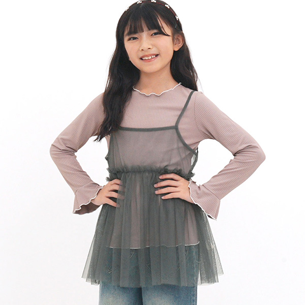 Bee des アンサンブル トップス 子供服 キッズ 女の子 チュール