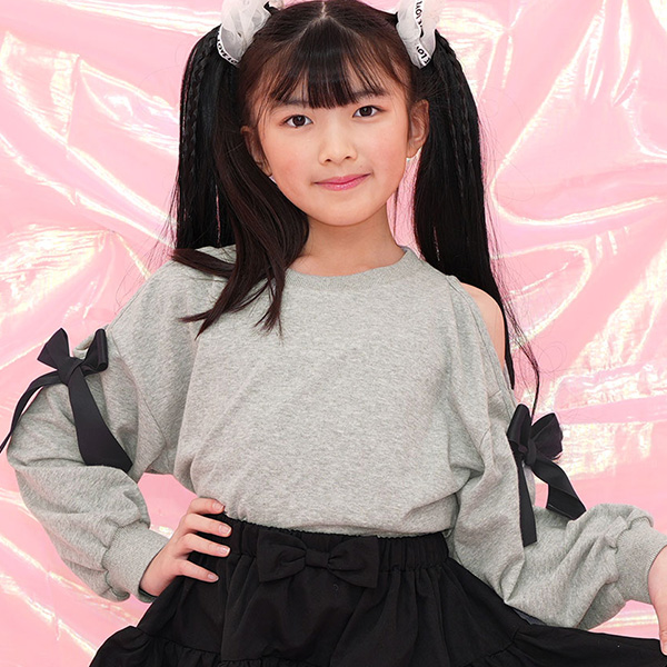 Bee des トップス キッズ 子供服 女の子 ショート丈 長袖 通園