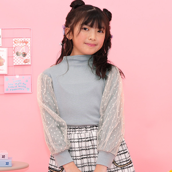 Bee des Bee 【クーポンで20％OFF】 チュール袖トップス 長袖 子供服