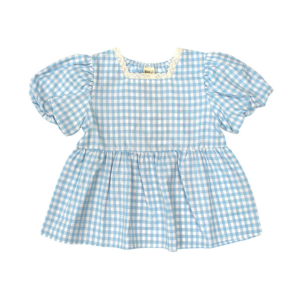 【クーポン利用で80％OFF】 返品交換不可 チェック柄トップス 女の子 子供服 キッズ 春 夏 秋...