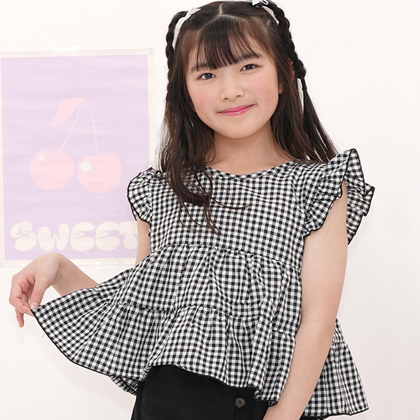 Bee des Bee 【夏物TIMESALE】 ティアードトップス ノースリーブ 子供 