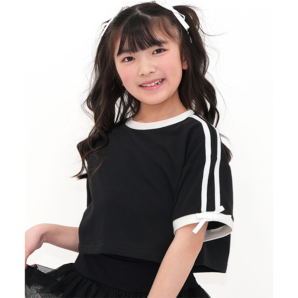 Bee des Bee 【浴衣・夏物TIMESALE】 クロップド丈ライントップス T