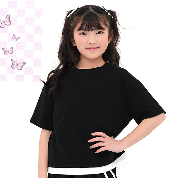 Bee des Bee 【浴衣・夏物TIMESALE】 重ね着風トップス Tシャツ 半袖